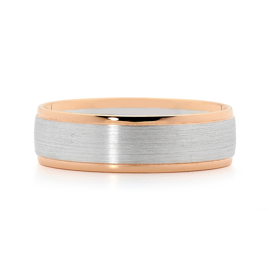 18ct White and Rose Gold Men's Ring – Linneys Jewellery