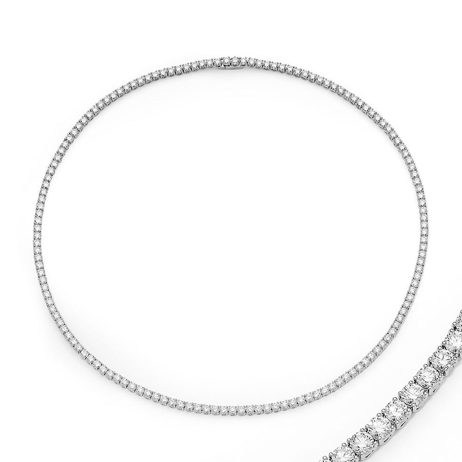 White Gold Diamond Tennis Necklace