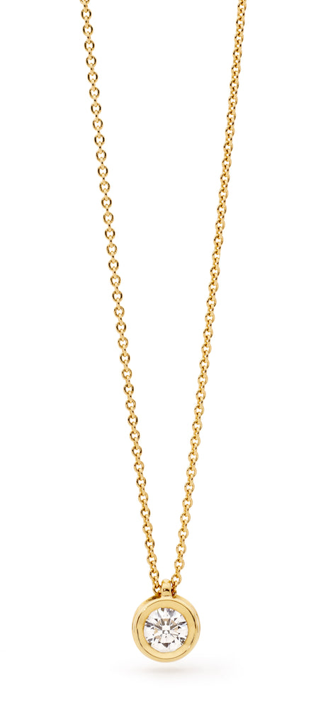 18ct yellow gold diamond necklace Clearance