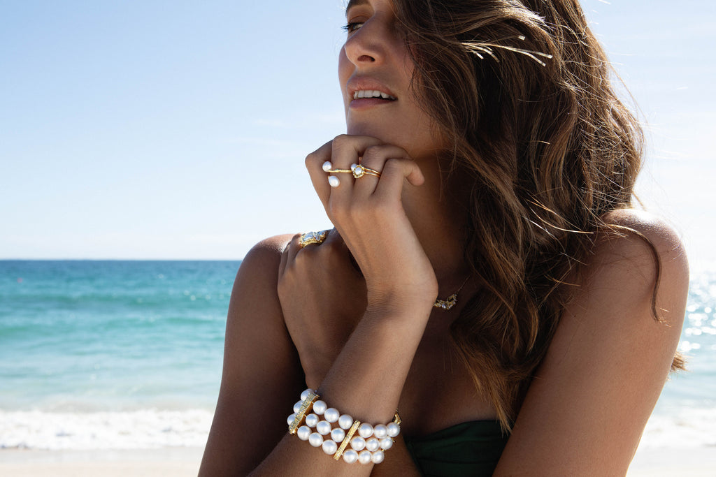 'Butterfly Lovers' Australian South Sea Pearl & Diamond Bracelet