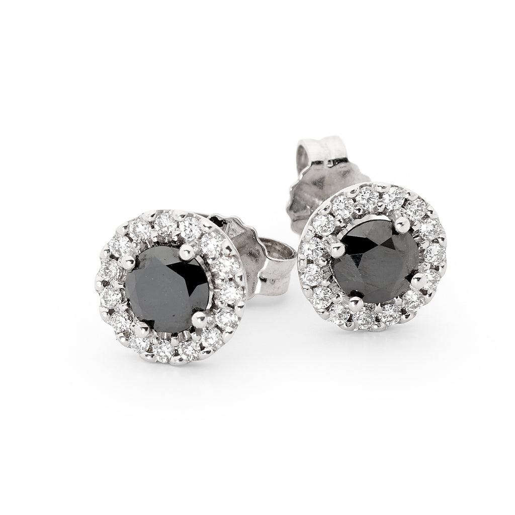 Black Round Cut Diamond Earrings – Linneys Jewellery