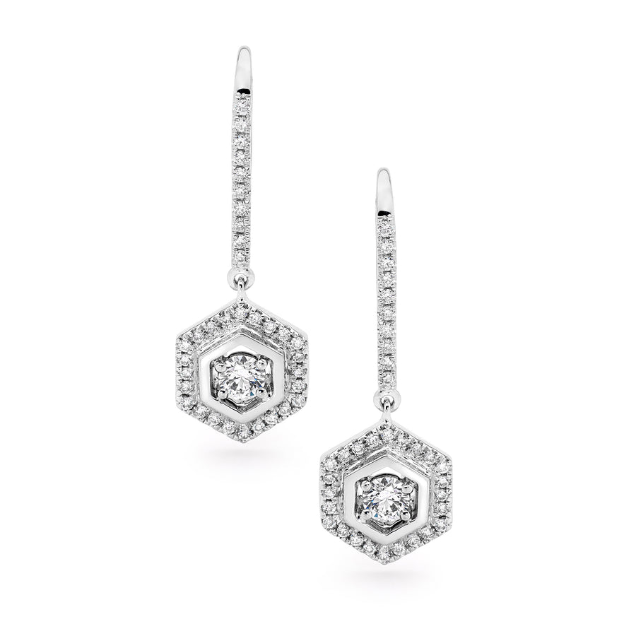 White Gold Hexagon Diamond Earrings Perth jewellery stores perth perth jewellery stores australian jewellery designers online jewellery shop perth jewellery shop jewellery shops perth perth jewellers jewellery perth jewellers in perth diamond jewellers perth bridal jewellery australia pearl jewellery australian pearls diamonds and pearls perth