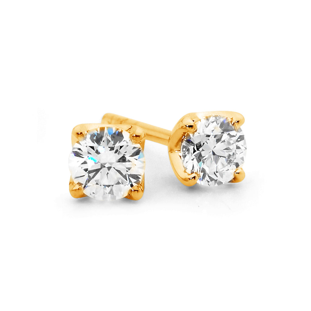 Four claw diamond stud earrings – Linneys Jewellery