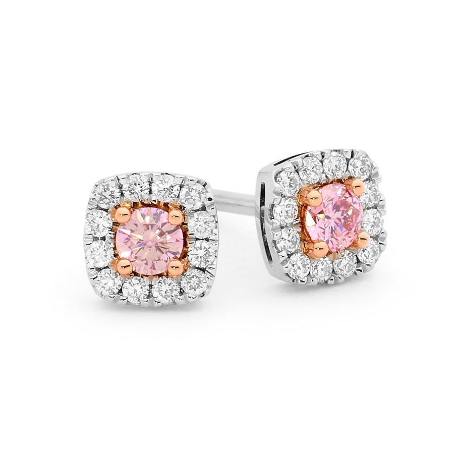 Cushion Shaped Pink Diamond White Gold Diamond Earrings jewellery stores perth perth jewellery stores australian jewellery designers online jewellery shop perth jewellery shop jewellery shops perth perth jewellers jewellery perth jewellers in perth diamond jewellers perth bridal jewellery australia
