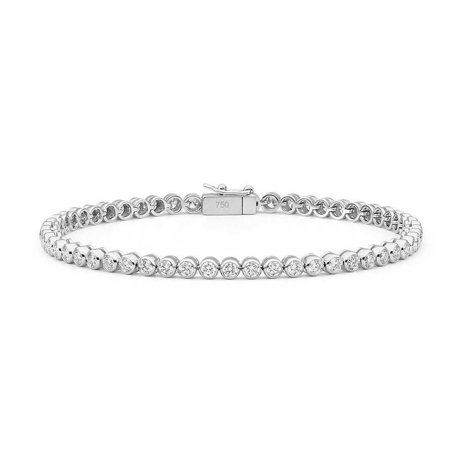 3.00ct Bezel Set Diamond Tennis Bracelet