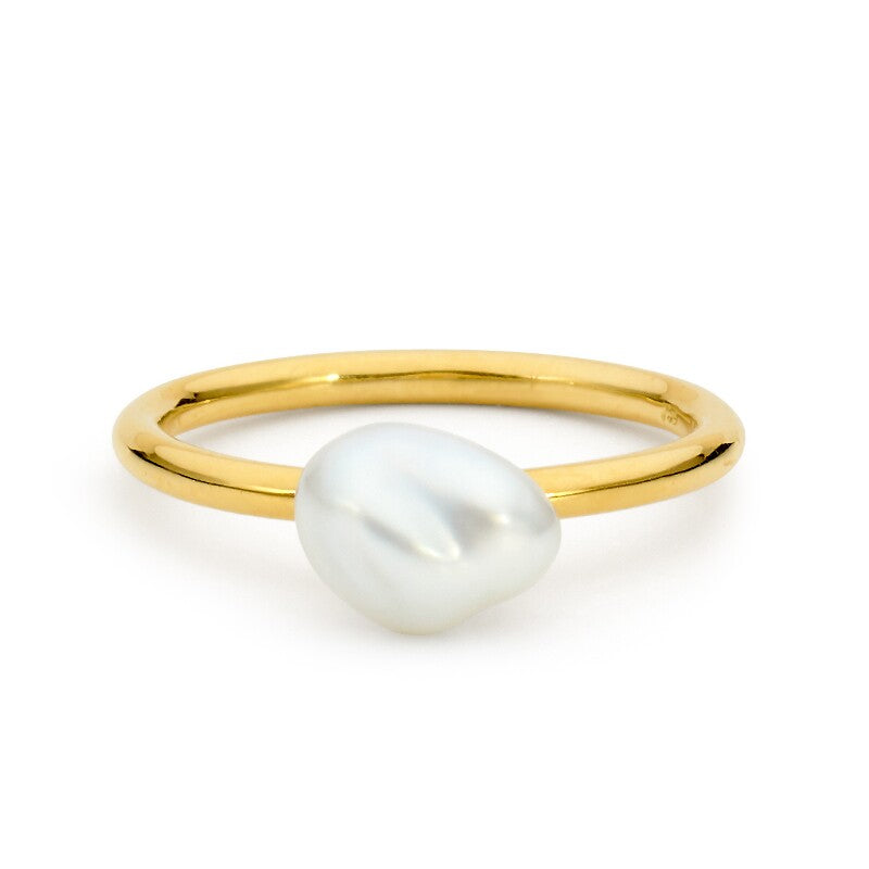 Keshi Pearl Fine Band Ring