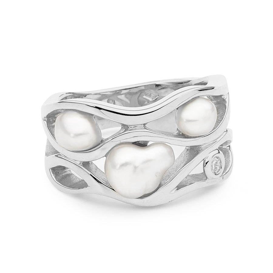 Seedless Pearl and Diamond Ring perth jewellery stores australian jewellery designers online jewellery shop perth jewellery shop jewellery shops perth perth jewellers jewellery perth jewellers in perth diamond jewellers perth bridal jewellery australia pearl jewellery australian pearls diamonds and pearls perth