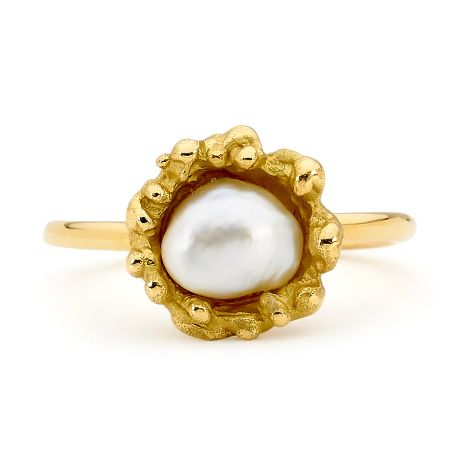 Keshi Pearl Nest Ring