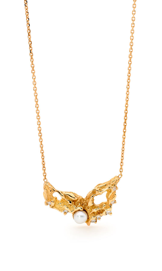 Freeform gold butterfly inspired pendant online jewellery shop perth jewellery stores jewellery stores perth australian jewellery designers bridal jewellery australia diamonds perth