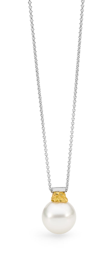 Gold Nugget Inspired Australian Pearl Pendant online jewellery shop buy jewellery online jewellers in perth perth jewellery stores wedding jewellery australia pearl jewellery