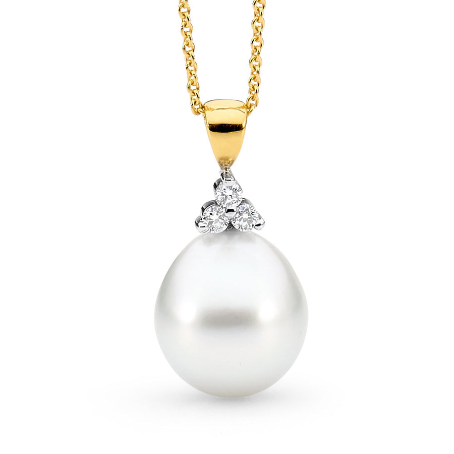 online jewellery shop australian jewellery designers jewellers in perth Classic Trefoil Diamond White Gold Pendant Perth