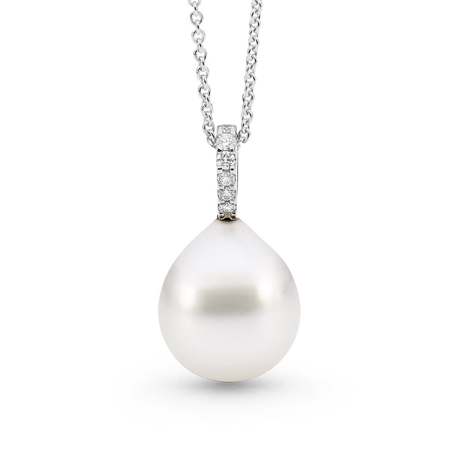 Claw Set Pearl and Diamond Pearl Pendant australian jewellery designers online jewellery shop perth jewellery shop jewellery shops perth perth jewellers jewellery perth jewellers in perth diamond jewellers perth bridal jewellery australia pearl jewellery