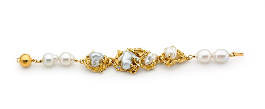 Yellow Gold, Pearl and Diamond Bracelet Perth jewellery stores perth perth jewellery stores australian jewellery designers online jewellery shop perth jewellery shop jewellery shops perth perth jewellers jewellery perth jewellers in perth diamond jewellers perth bridal jewellery australia pearl jewellery australian pearls diamonds and pearls perth