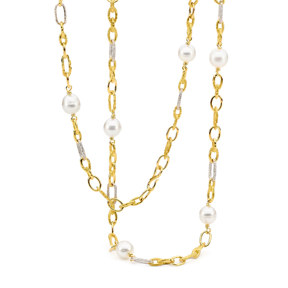 Textured Link Pearl Necklace jewellery stores perth perth jewellery stores australian jewellery designers online jewellery shop perth jewellery shop jewellery shops perth perth jewellers jewellery perth jewellers in perth diamond jewellers perth bridal jewellery australia