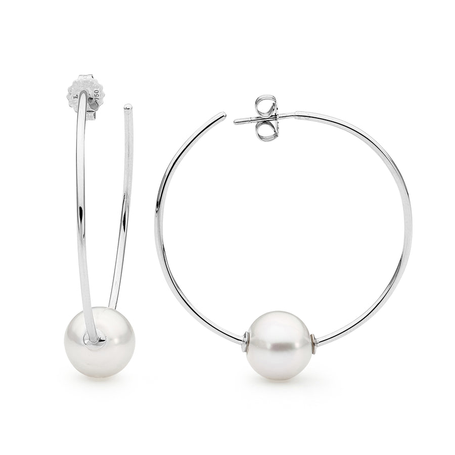 Cultured Pearl Hoop