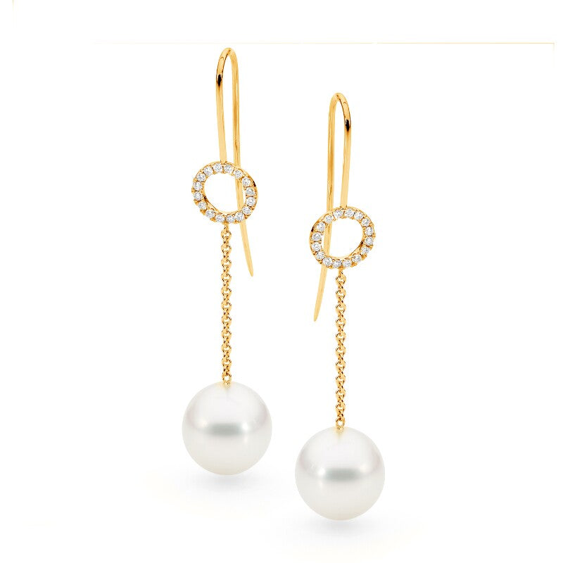Pearl and Diamond Chain Earrings pearl jewellery australian pearls diamonds and pearls perth jewellery stores perth perth jewellery stores australian jewellery designers online jewellery shop perth jewellery shop jewellery shops perth perth jewellers jewellery perth jewellers in perth diamond jewellers perth bridal jewellery australia