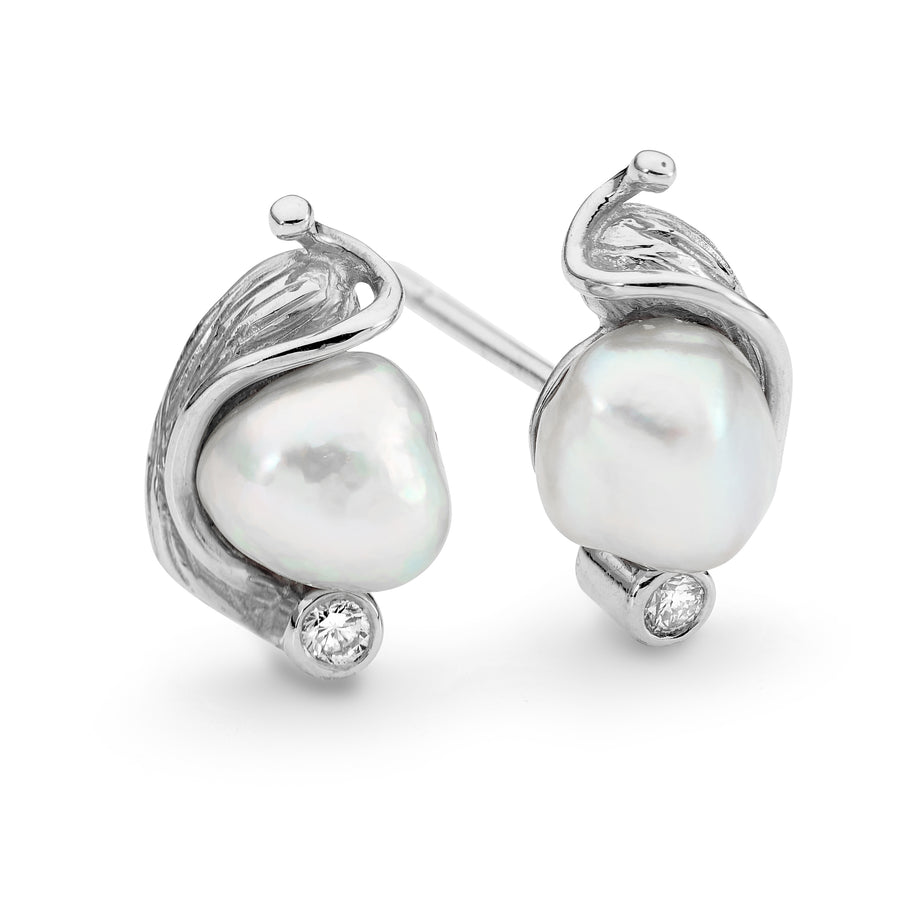 Freeform Keshi Pearl Stud Earrings bridal pearl jewellery online jewellery shop perth jewellery stores jewellery stores perth australian jewellery designers bridal jewellery australia