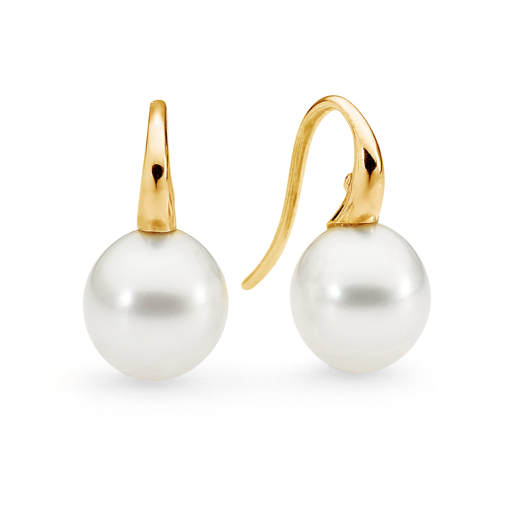 Maribelle' South Sea Pearl 18ct Gold French Hook Earrings