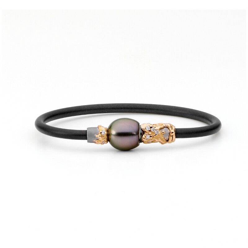 18ct Rose Gold Diamond Tahitian Neoprene Bangle Gold Bangles Perth jewellery stores perth perth jewellery stores australian jewellery designers online jewellery shop perth jewellery shop jewellery shops perth perth jewellers jewellery perth jewellers in perth diamond jewellers perth
