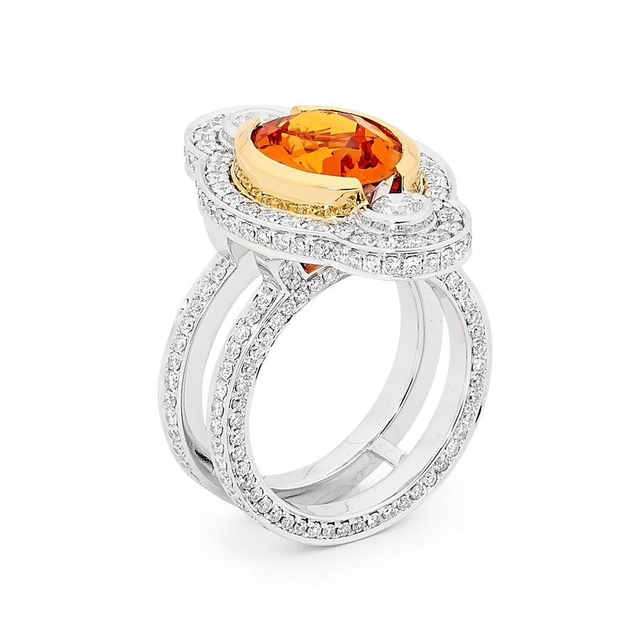 Spessartite Garnet and Diamond Ring jewellery stores perth perth jewellery stores australian jewellery designers online jewellery shop perth jewellery shop jewellery shops perth perth jewellers jewellery perth jewellers in perth diamond jewellers perth bridal jewellery australia pearl jewellery australian pearls diamonds and pearls perth