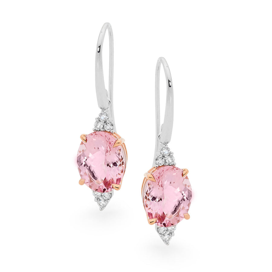 Morganite and diamond earrings online jewellery shop buy jewellery online jewellers in perth perth jewellery stores wedding jewellery australia diamonds for sale perth