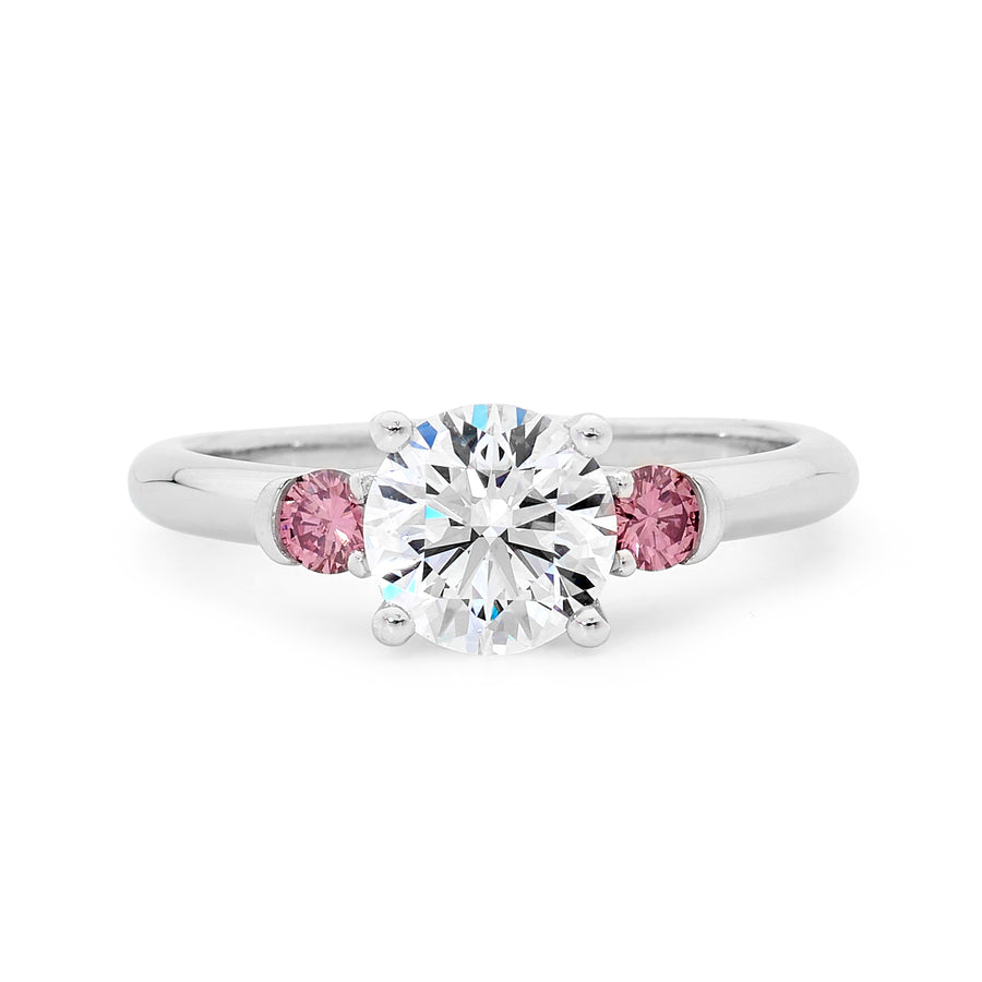 Platinum White and Pink Diamond Ring Platinum White and Pink Diamond Ring
