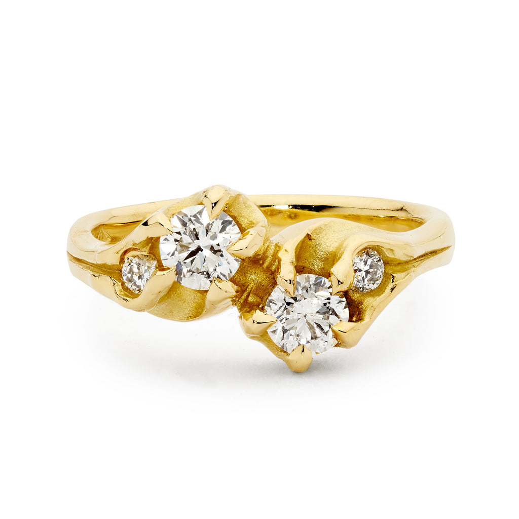 Textured Freeform Diamond Ring – Linneys Jewellery