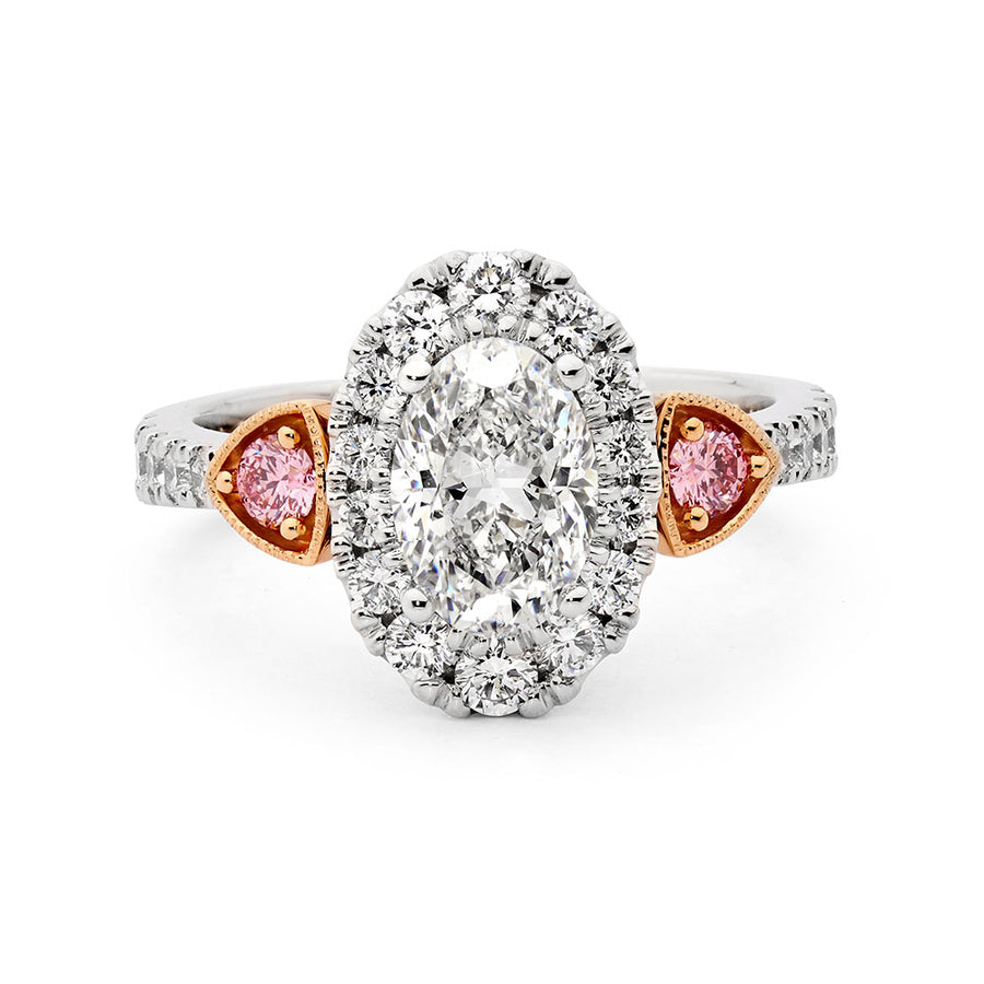 'Sunset Dance' Argyle Pink Diamond Ring