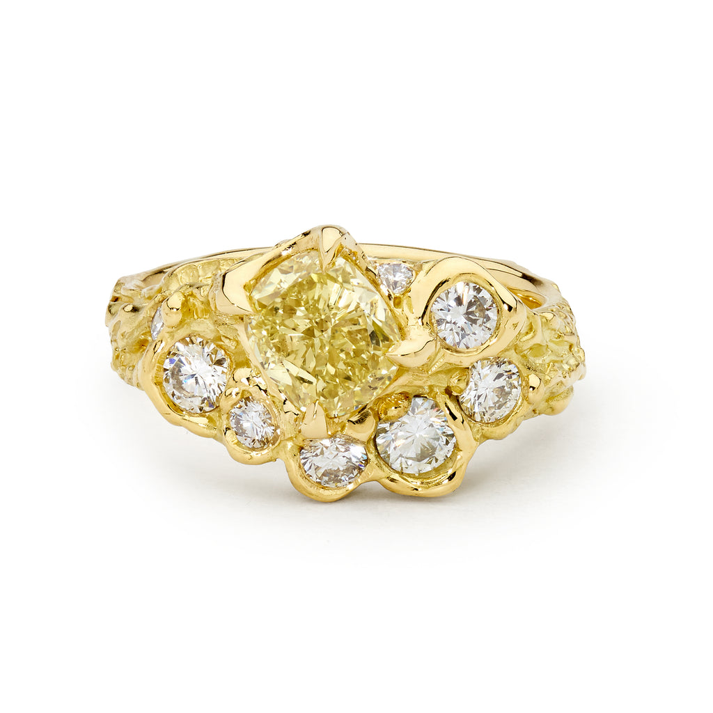 'Sundance' Yellow & White Diamond Ring