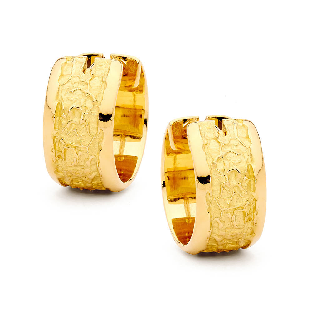 Earrings 18ct Pure Gold Hoop Earrings Solid Gold Hoop 18 Carat