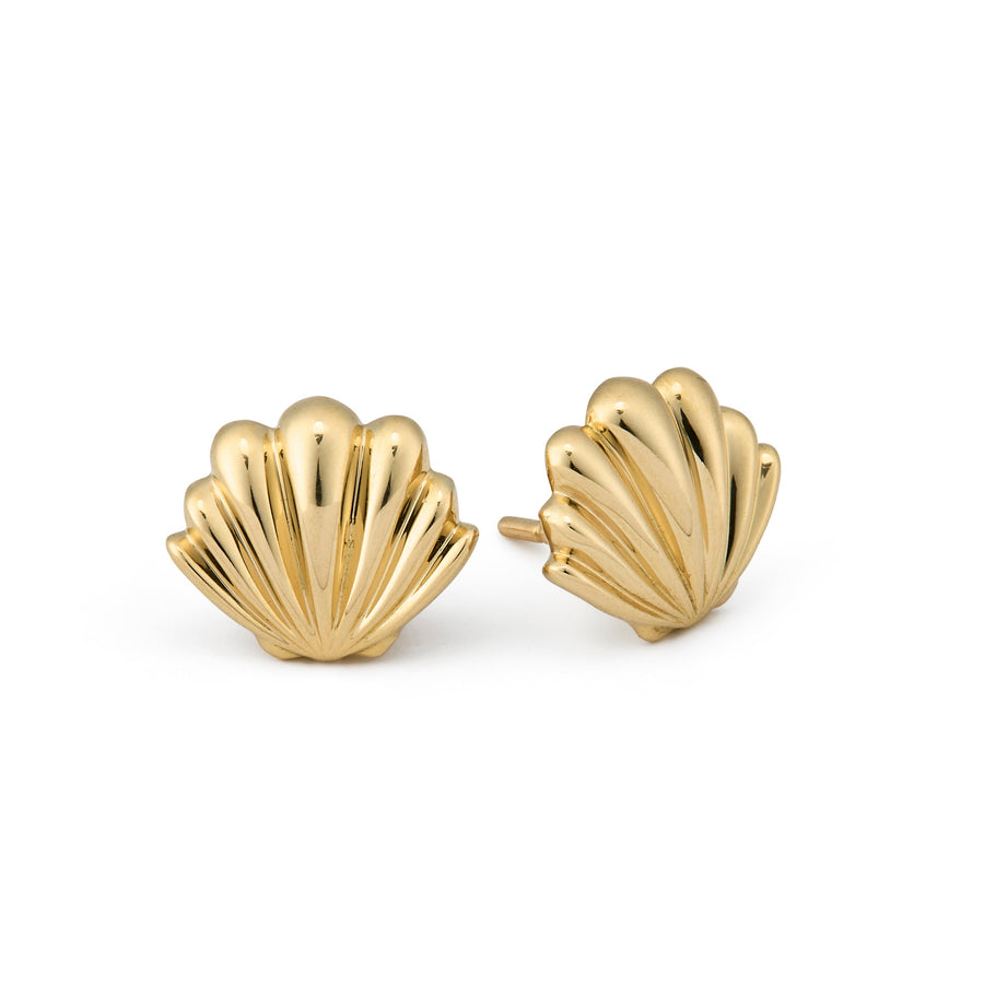 'seashell' 18ct yellow gold earrings