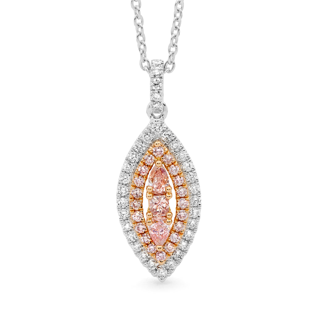 Marquise Pink Diamond Necklet