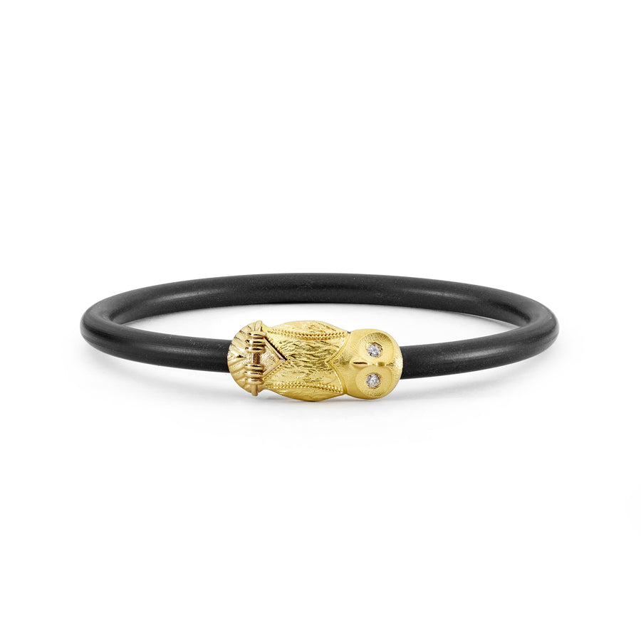 'Tawny Owl' Diamond Neoprene Bangle