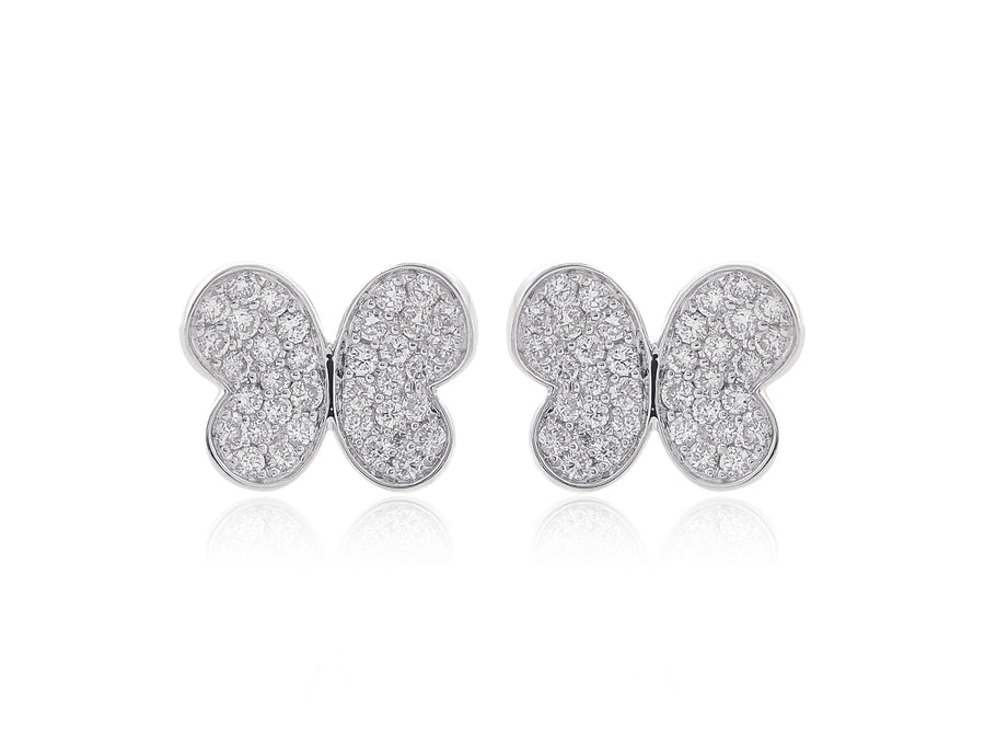 Pave Butterfly Stud Earrings