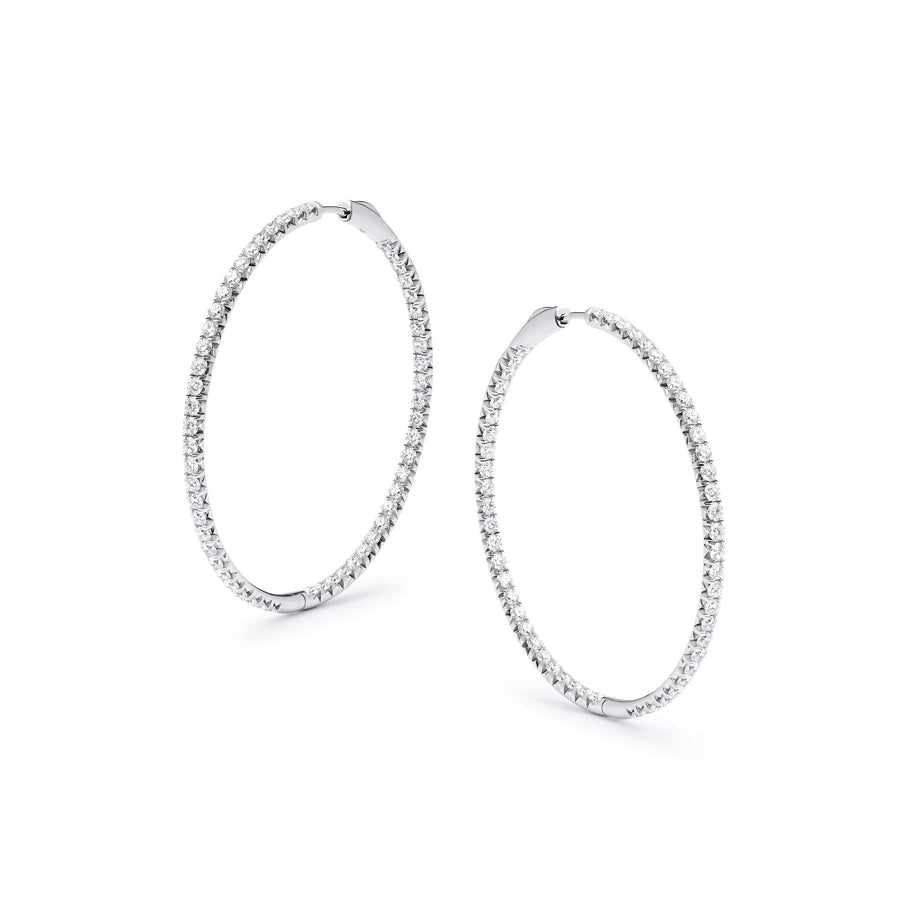 Diamond hoop earrings