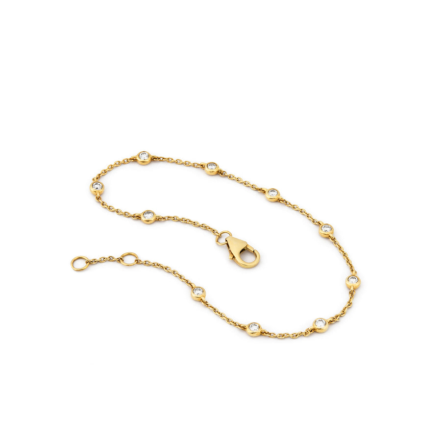 Fine Diamond Bracelet with bezel set diamonds