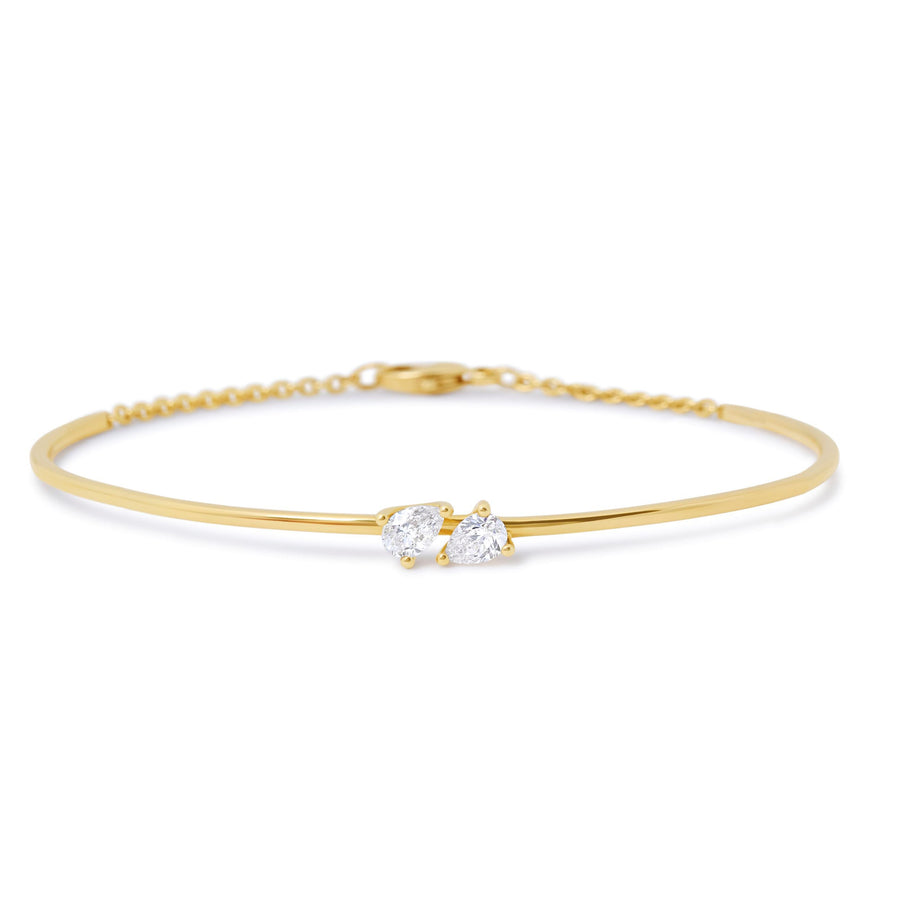 'Toi et Moi' Pear diamond Bracelet