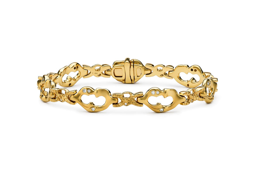 'Delilah' organic 18ct gold bracelet