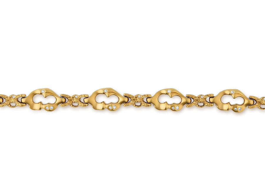 'Delilah' organic 18ct gold bracelet