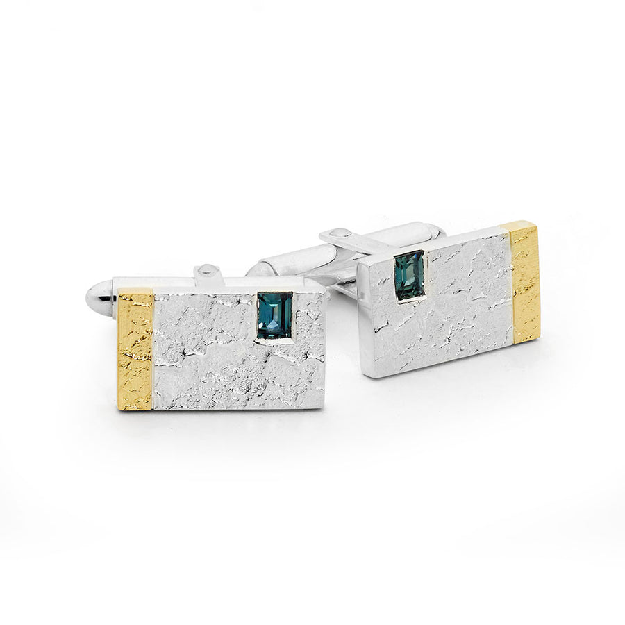 'Scorched Earth' Sapphire Cufflinks