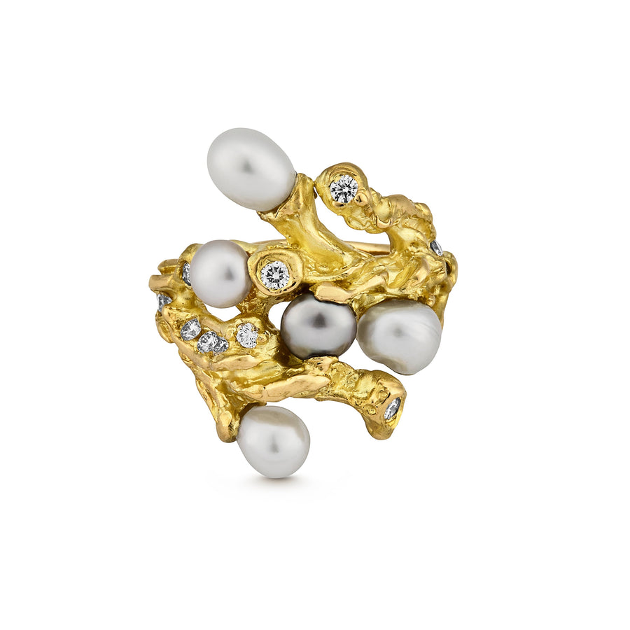 'Ocean Cluster' pearl ring