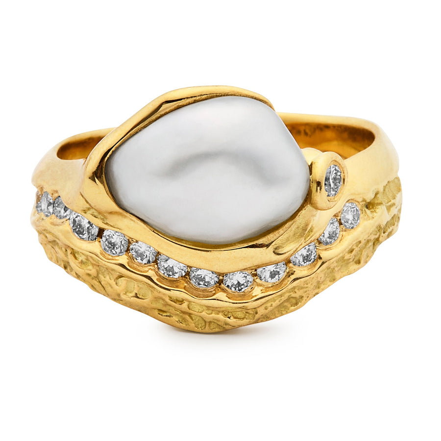 'Sandstone'pearl ring