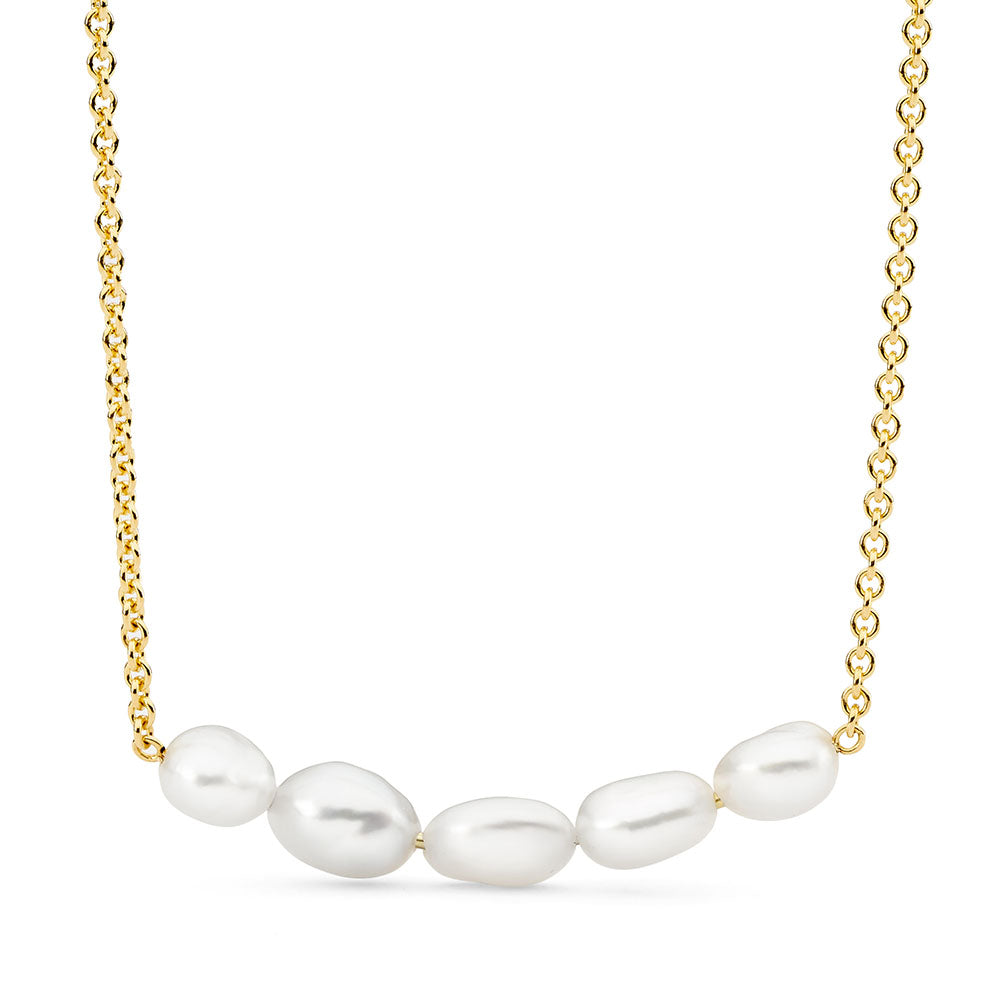 Coral and pearl necklace online