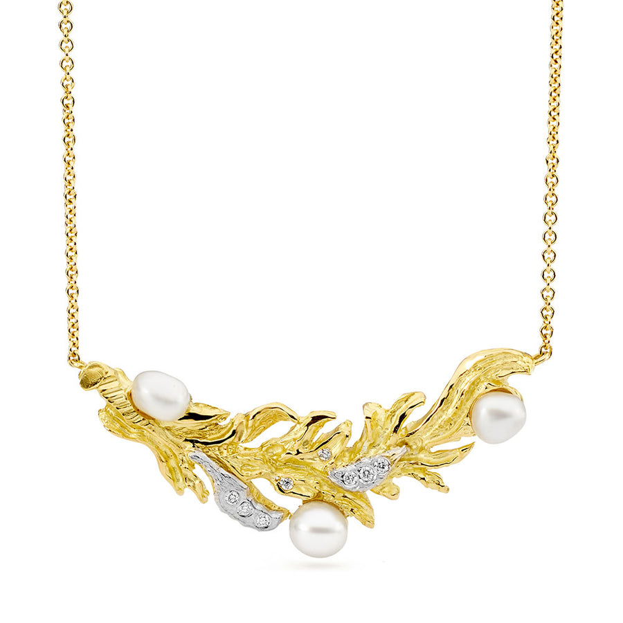 'Underwater Garden' South Sea Pearl and diamond Necklace