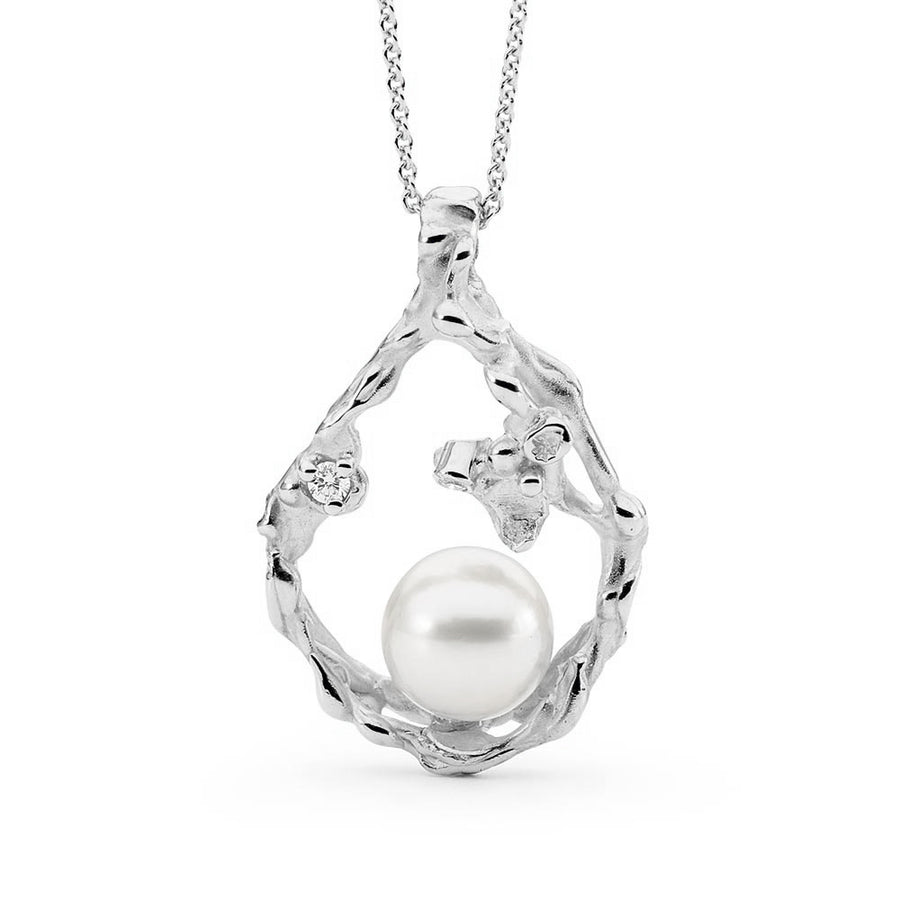 18ct White Gold & Australian South Sea Pearl Pendant