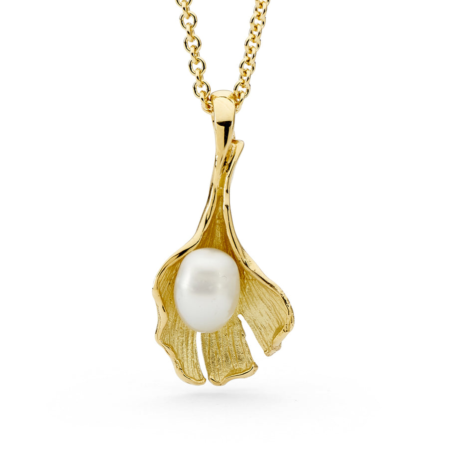 'Ginko Leaf' South Sea Pearl Pendant