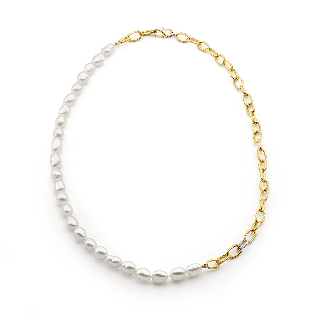 'Red Bluff' south sea Sea Pearl yellow gold Necklace