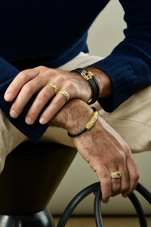 Indian Ocean Men's Silver Bangle
