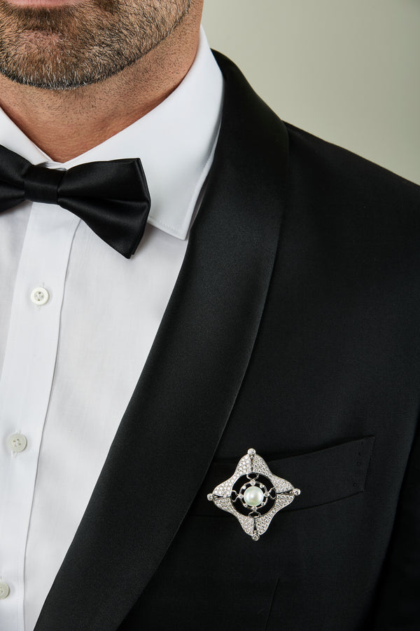 'Royale' 18ct Australian South Sea Pearl & Diamond Brooch