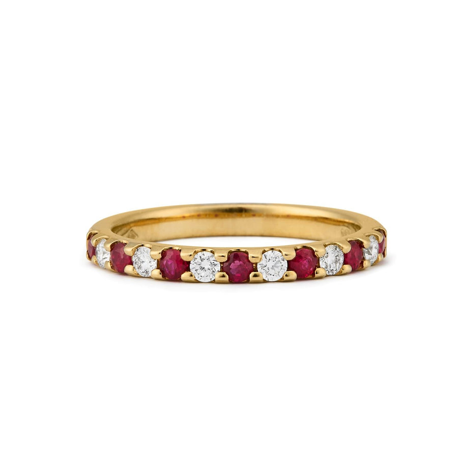 Ruby and diamond band